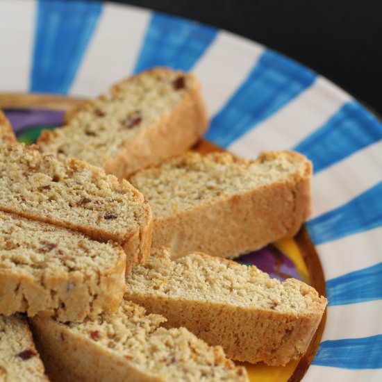 Orange Date Whole-Wheat Biscotti