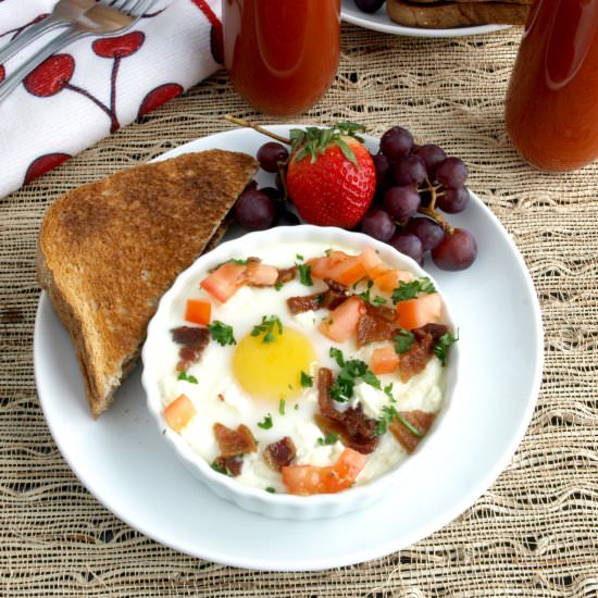 Creamy Grits with Goat Cheese & Egg