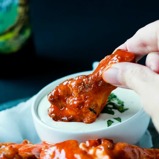 Classic Buffalo Baked Chicken Wings
