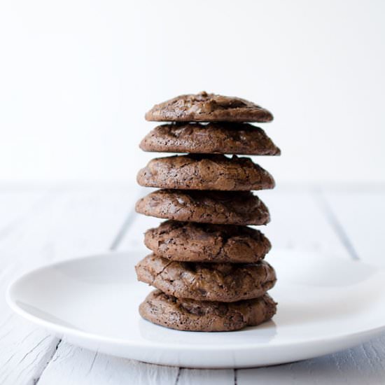 Dark Chocolate Brownie Cookies