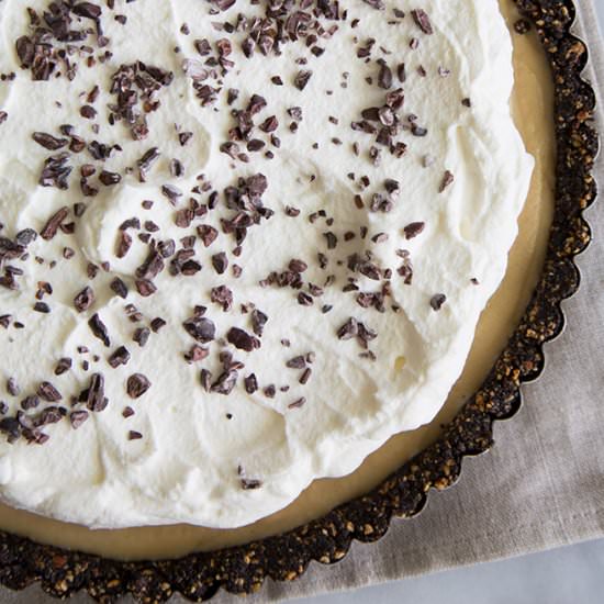 Banana Butterscotch Almond Tart