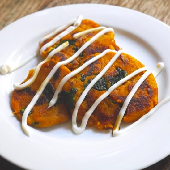 Sweet Potato & Spinach Pancakes
