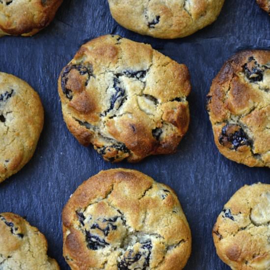 Dried Cherry & Macadamia Cookies
