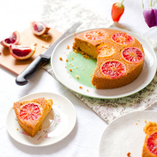 Blood Orange Polenta Cake