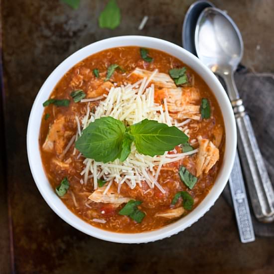 Crockpot Chicken Parmesan Soup