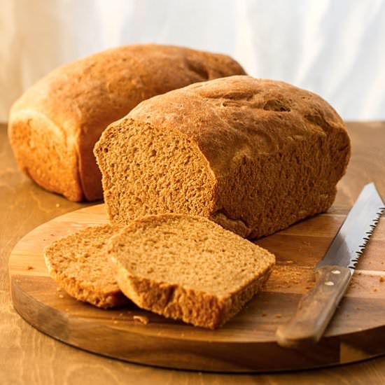 Wholemeal rye sandwich bread