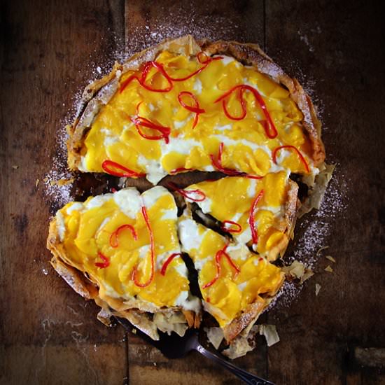 Mango Tart with Sweet Red Chilli