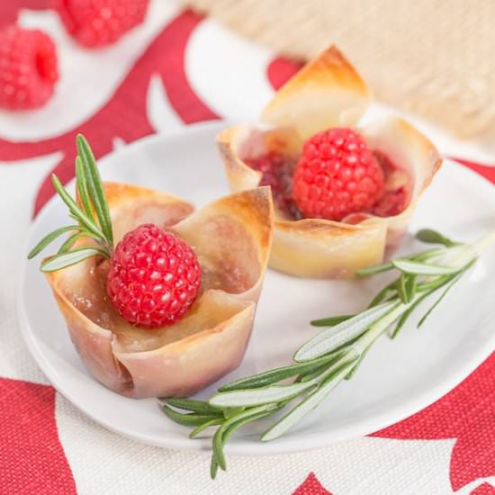 Raspberry Brie Bites