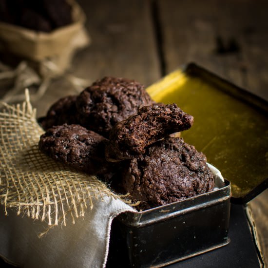 Soft chocolate coffee cookies