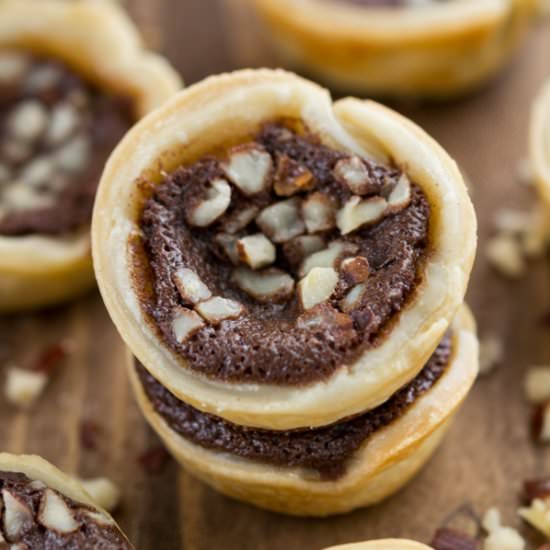 Mini Chocolate Hazelnut Chess Pies