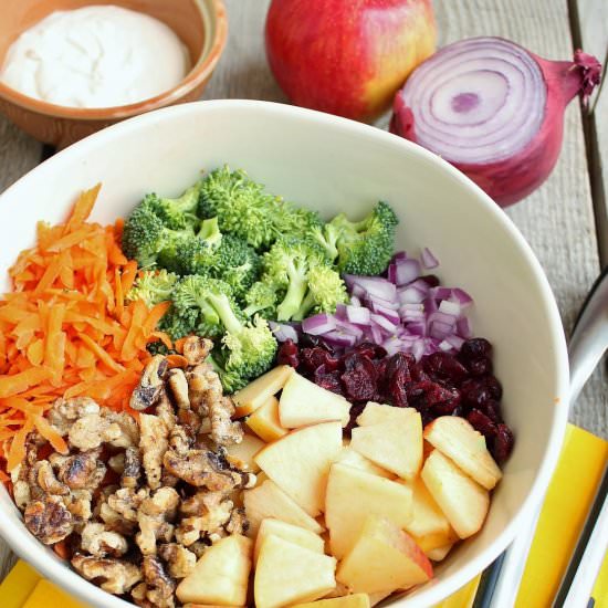 Fresh Broccoli and Apple Salad