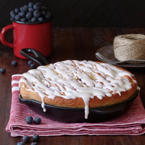 Giant Skillet Blueberry Roll