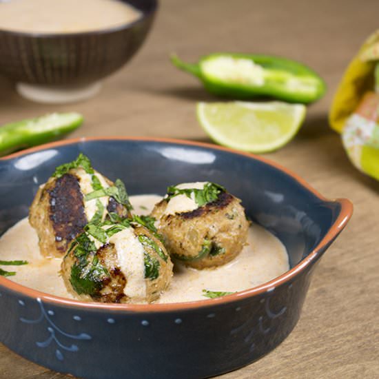 Turkey Meatballs in Yogurt Sauce