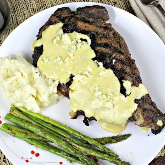 Blue Cheese Dijon Grilled Ribeye