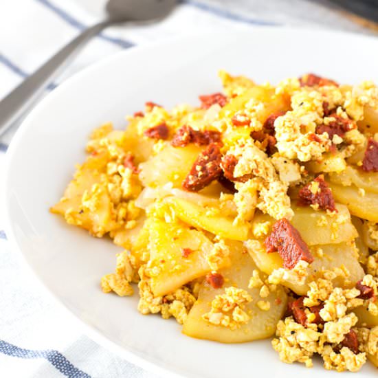 Vegan Spanish Tofu Scramble
