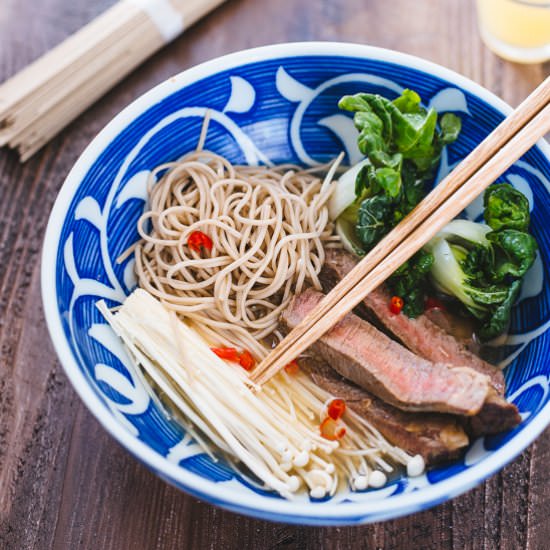 Soba Noodle Broth Bowl