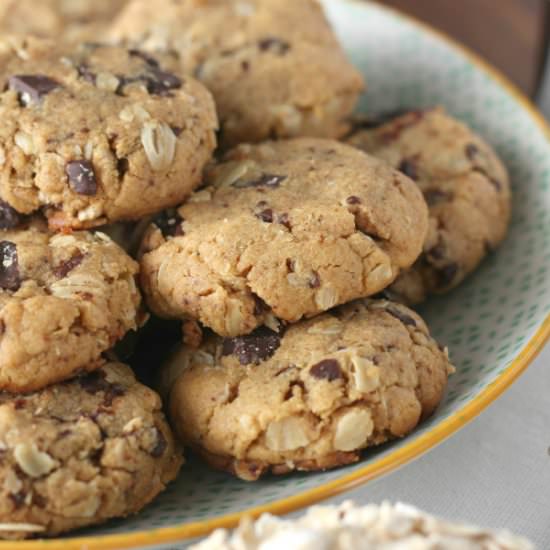 Flourless Chocolate PB Oat Cookies