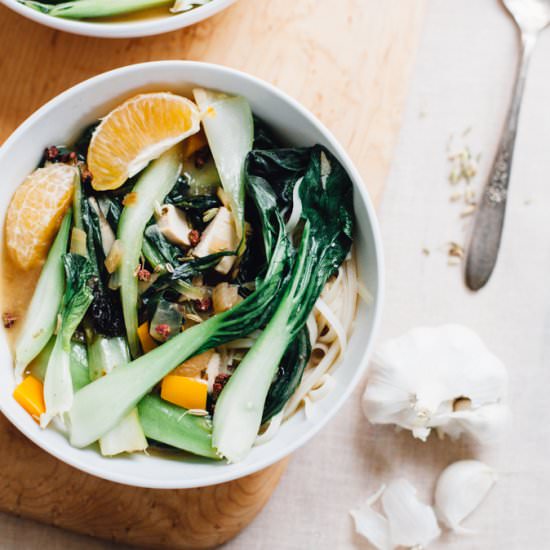Szechuan Miso Soup w/ Bok Choy