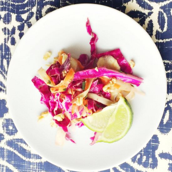 Parsnip, Carrot & Red Cabbage Salad