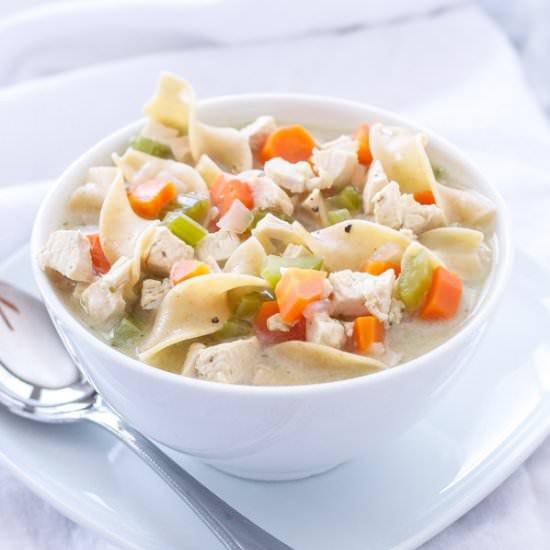 Lightened Up Chicken Noodle Soup