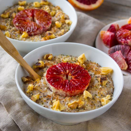 Roasted Blood Orange Oatmeal