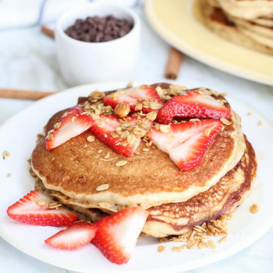 Banana Chocolate Chip Pancakes