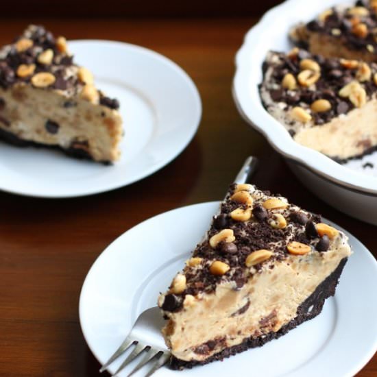 No Bake Chocolate Peanut Butter Pie