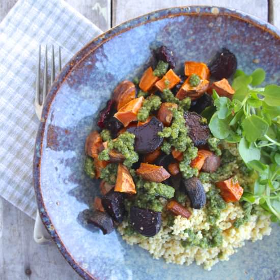 Veggies & Millet w/ Thyme Lime Pesto