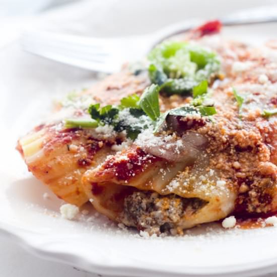 Chorizo and Pepper Jack Manicotti