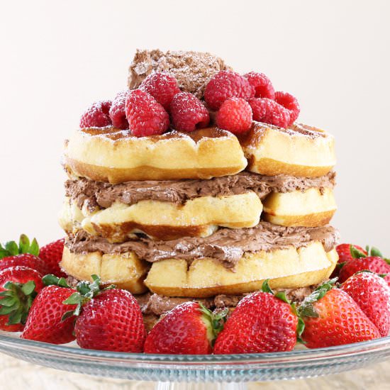 Vanilla Waffle Cake