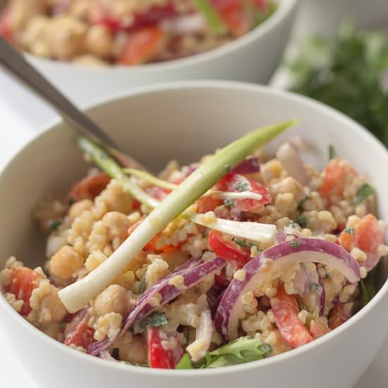 Bulgur Chickpea Salad
