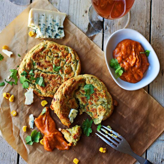 Blue-Cheese Avocado Cakes