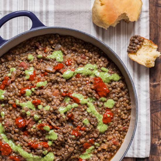 Spiced Eggplant Lentil Stew