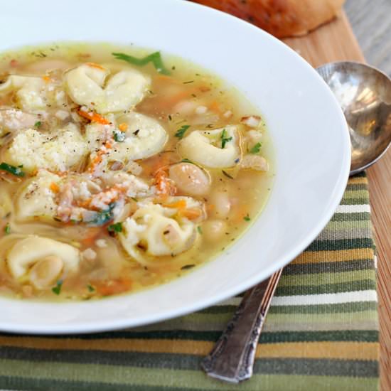 Tortellini Bean Soup with Pancetta