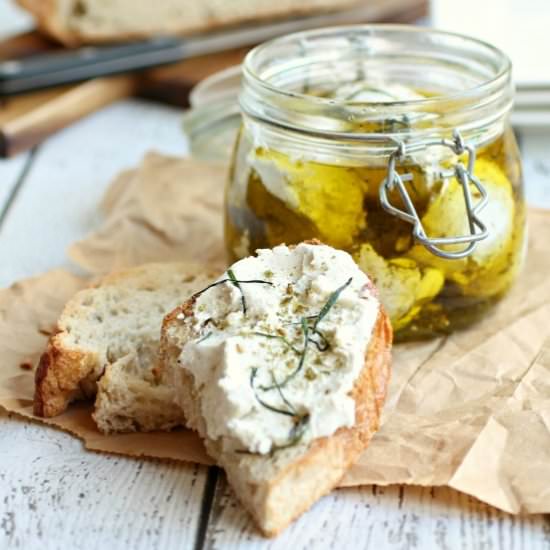Marinated Greek Yogurt Cheese Balls