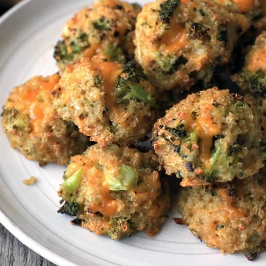 Broccoli Cheddar Quinoa Bites
