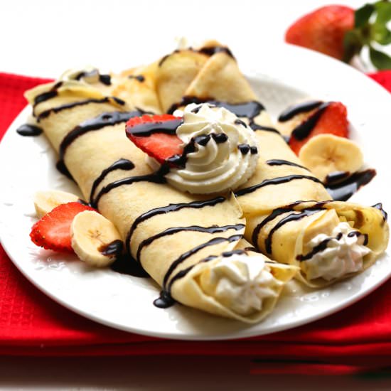 Banana Split Crepes