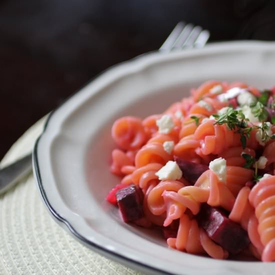 Beetroot and Thyme Fusili