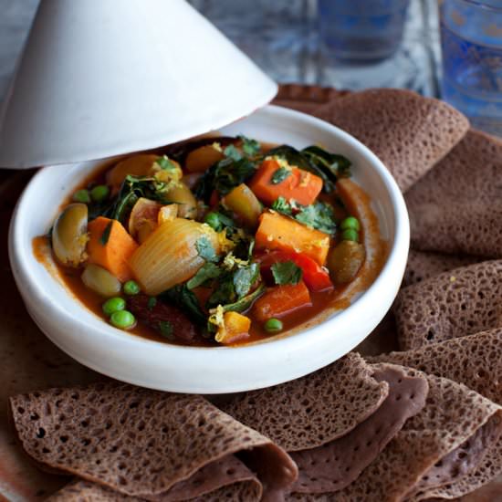 Chickpea and Kale Wat