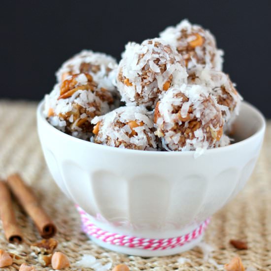 Coconut Peanut Butter Snack Bites