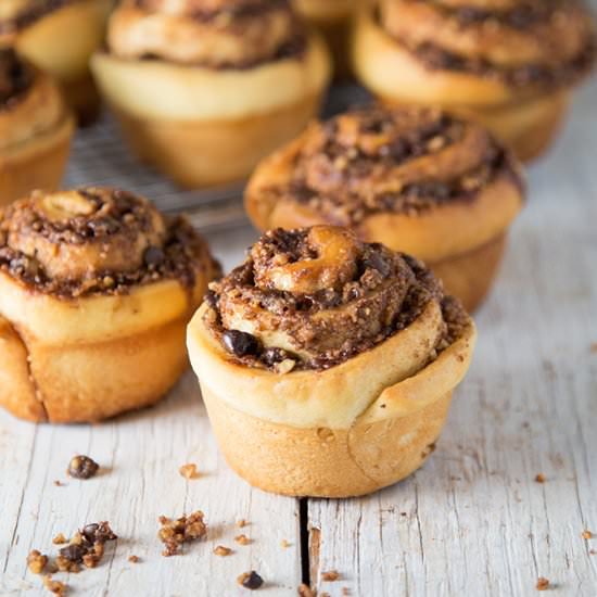 Chocolate Walnut Cinnamon Rolls