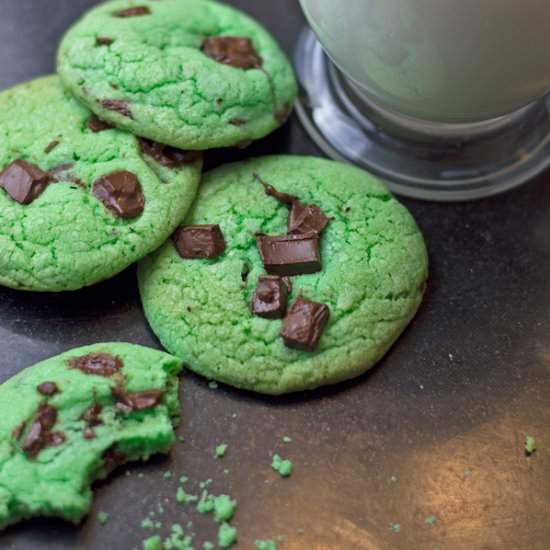 Mint Chocolate Chip Cookies