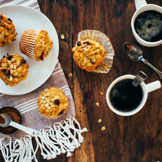 Carrot Oatmeal Muffins