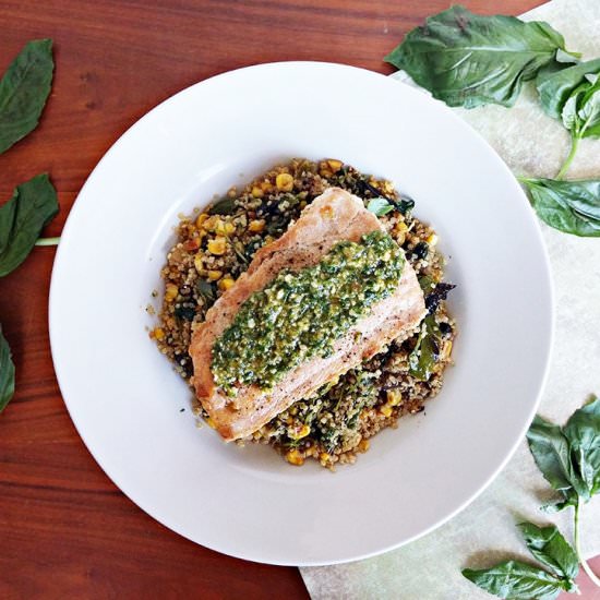 Salmon and quinoa salad