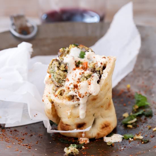 Mung Lentil Fritter Wrap