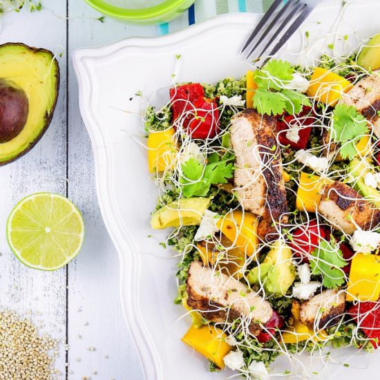Quinoa Salad with Blackened Chicken