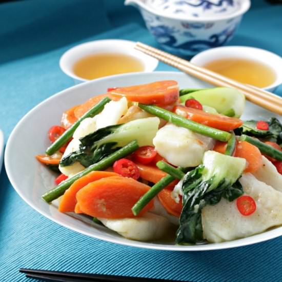 Ginger and Chili Fish Stir Fry