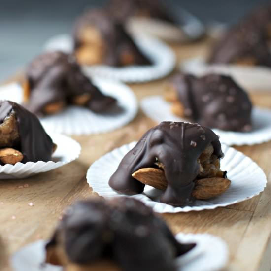Salted Dark Chocolate Almond Turtle