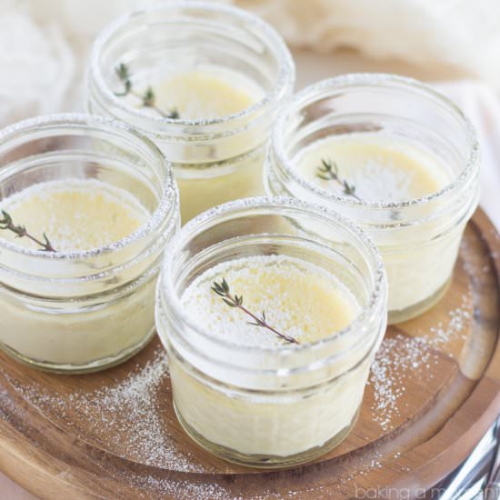 Meyer Lemon & Thyme Pots de Creme