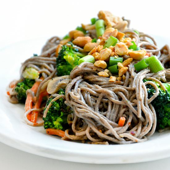 Spicy Peanut Soba Noodles